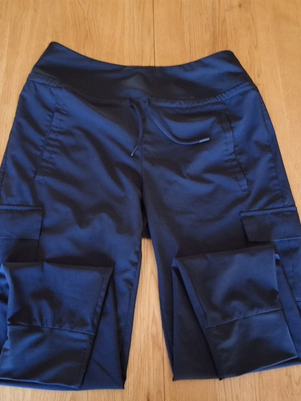 Athletic Works Cargo Pants Womens Size Small Dark Gray Elastic Waist Drawstring